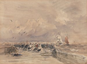 Muelle de Dieppe, Brisa Fuerte de David Cox